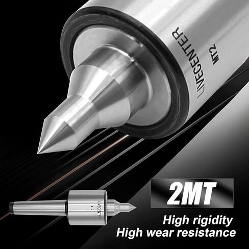 MT2 Live Center 2MT 60 Degree Morse Taper 2 Live Center 220 LB Load Capacity Precision 0.000197'' CNC Long Spindle Lathe Tool in Saudi Arabia