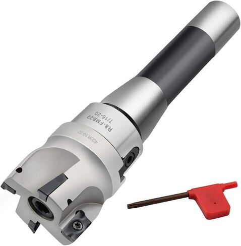 قاطعة مطحنة ذات نهاية شديدة التحمل R8 FMB22 7/16 مستقيمة Arbor 400R مع 4 قطع APMT1604 كربيد (القطر الخارجي لرأس القاطع 50) in Kuwait