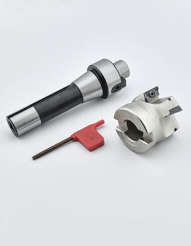 قاطعة مطحنة ذات نهاية شديدة التحمل R8 FMB22 7/16 مستقيمة Arbor 400R مع 4 قطع APMT1604 كربيد (القطر الخارجي لرأس القاطع 50) in Kuwait