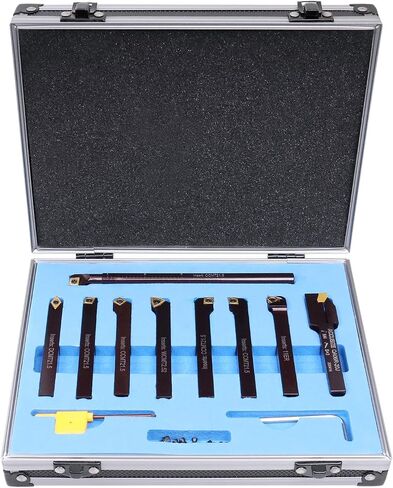 Accusize Industrial Tools 3/8" 9 قطعة/مجموعة، أدوات تحويل كربيد قابلة للفهرسة وقضيب مملة، 2988-0038 in Saudi Arabia