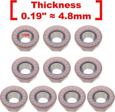 Hromee فهرسة كربيد إدراج شفرة 11 قطعة RPMT1204MOE R6 القاطع ل 5/8 "SRDPN1616H12 حامل أداة طحن كربيد قابلة للفهرسة in Kuwait