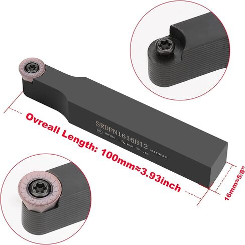 Hromee فهرسة كربيد إدراج شفرة 11 قطعة RPMT1204MOE R6 القاطع ل 5/8 "SRDPN1616H12 حامل أداة طحن كربيد قابلة للفهرسة in Kuwait