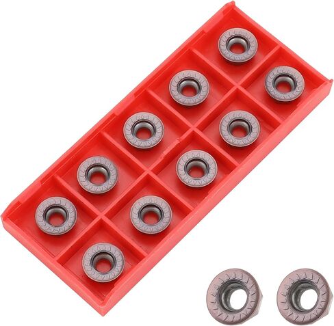 Hromee فهرسة كربيد إدراج شفرة 11 قطعة RPMT1204MOE R6 القاطع ل 5/8 "SRDPN1616H12 حامل أداة طحن كربيد قابلة للفهرسة in Kuwait