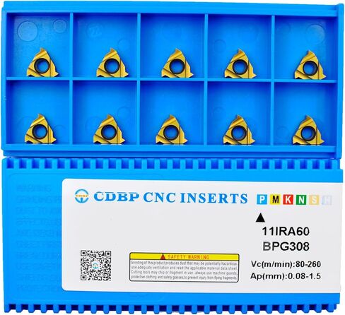 11IR A60/11ER A60 CNC Lathe Indexable Threading Carbide Insert Blade, 10 PCS in Kuwait