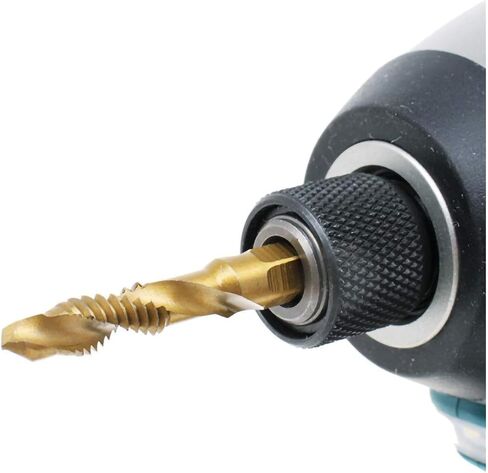 مجموعة لقم الحفر والصنابير المكونة من 6 قطع، متري HSS 4341 M3*0.5، M4*0.7، M5*0.8، M6*1.0، M8*1.25 وM10*1.5 مجموعة حنفية مثقاب ملولبة مع ساق سداسية 1/4 بوصة للحفر والتنصت على الغاطس in Kuwait
