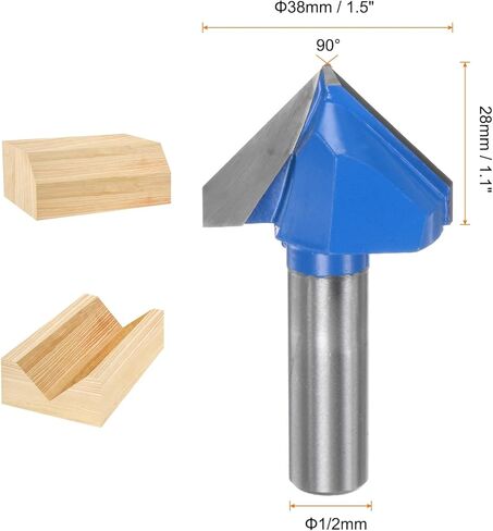 لقم التوجيه 1-1/2 "ضياء 1/2" عرقوب 90 درجة فولت نوع مطحنة نهاية كربيد لأعمال النجارة والنجارة والنقش أدوات تقطيع الحواف in Kuwait