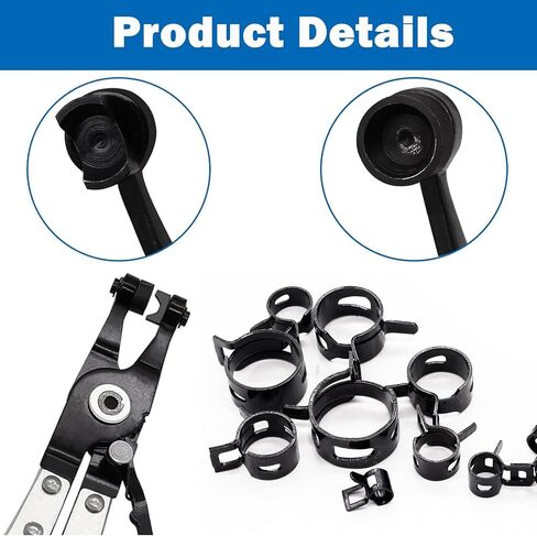 tnisesm 370pcs 6-25mm الربيع الفرقة خرطوم المشابك مجموعة متنوعة مع خرطوم المشبك ذو طيات، المشابك خرطوم التوتر المستمر لخطوط الوقود، خراطيم فراغ السيليكون، أنابيب المياه، مقاطع الهواء منخفضة الضغط in Kuwait