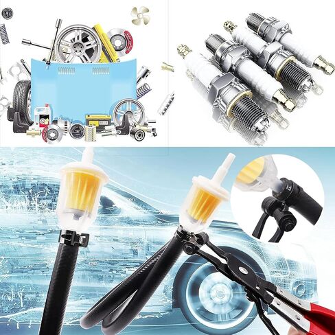 tnisesm 370pcs 6-25mm الربيع الفرقة خرطوم المشابك مجموعة متنوعة مع خرطوم المشبك ذو طيات، المشابك خرطوم التوتر المستمر لخطوط الوقود، خراطيم فراغ السيليكون، أنابيب المياه، مقاطع الهواء منخفضة الضغط in Kuwait