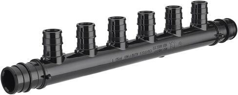 (عبوة من قطعتين) EFIELD Pex Manifold 6 منافذ مفتوحة Pex-A توسيع بولي PPSU Manifold 3/4 صندوق، منفذ 1/2 بوصة (6 منافذ)، ASTM F1960 in Saudi Arabia