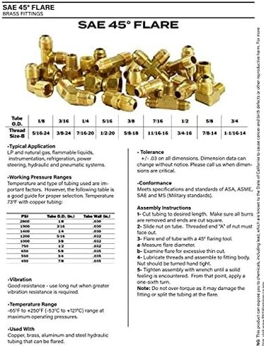 Anderson Metals-54046-1008 تركيب أنبوب نحاسي، وصلة، 5/8 بوصة مضيئة × 1/2 بوصة أنبوب أنثى in Saudi Arabia