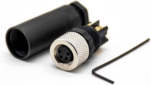 5PCS M8 Field Wireable Connector Straight 3 Pin Male Assemble Type Plug Unshiled in Saudi Arabia