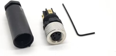 5PCS M8 Field Wireable Connector Straight 3 Pin Male Assemble Type Plug Unshiled in Saudi Arabia