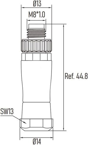 5PCS M8 Field Wireable Connector Straight 3 Pin Male Assemble Type Plug Unshiled in Saudi Arabia