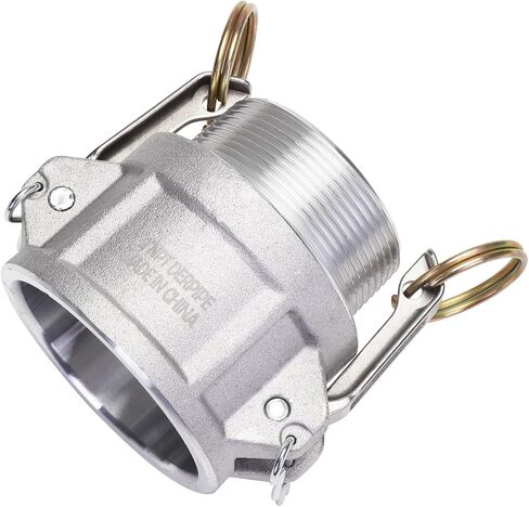 تركيبات Camlock من الألومنيوم - 2 بوصة قفل كامة أنثى × 2 بوصة ذكر NPT نوع B خرطوم أخدود محول فصل سريع (عبوة من 2) in Saudi Arabia