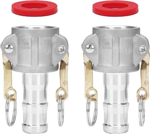 تركيبات Camlock من الألومنيوم - 2 بوصة قفل كامة أنثى × 2 بوصة ذكر NPT نوع B خرطوم أخدود محول فصل سريع (عبوة من 2) in Kuwait