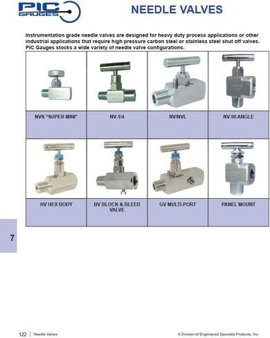 PIC Gauges NV-SS-1/2-HS-180-FXF 316 SS Straight Needle Valve w/ Hydraulic Service Seat, 1/2" Female NPT x 1/2" Female NPT, 10000 psi Pressure in Saudi Arabia