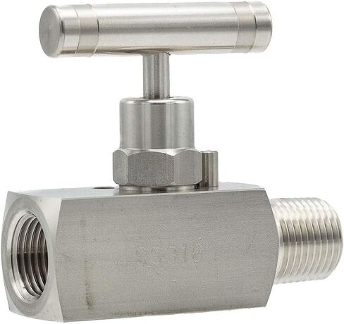 PIC Gauges NV-SS-1/2-HS-180-FXF 316 SS Straight Needle Valve w/ Hydraulic Service Seat, 1/2" Female NPT x 1/2" Female NPT, 10000 psi Pressure in Saudi Arabia