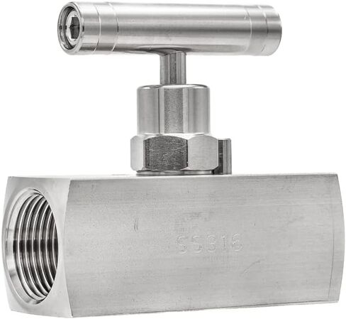 PIC Gauges NV-SS-1/2-HS-180-FXF 316 SS Straight Needle Valve w/ Hydraulic Service Seat, 1/2" Female NPT x 1/2" Female NPT, 10000 psi Pressure in Saudi Arabia
