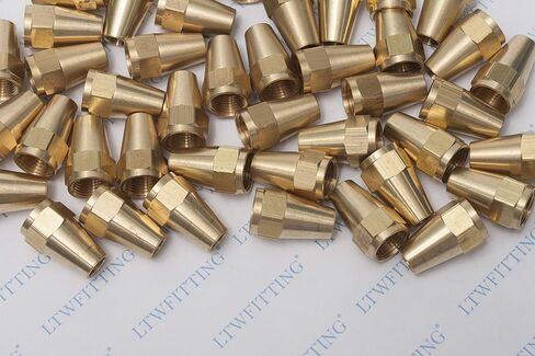 LTWFITTING نحاس 3/8 "OD 45 درجة صامولة طويلة مضيئة، تركيب أنبوب نحاسي متوهج (عبوة من 5) in Kuwait