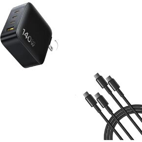Baseus PD3.1 140W USB C Charger, PPS Fast Charger Type C, Fast Charging Block and Baseus USB C Cable, 2-Pack 3.3ft 100W 5A Fast Charging USBC to USBC Cable in Saudi Arabia