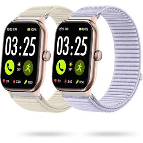 Lysandra 2 Pack Sport Nylon Bands متوافقة مع Spade Co Health Smartwatch 4 Stepty Loop Loved Woven Women Women Men Men Trap متوافق مع Spade Co Health Smartwatch 4 in Kuwait