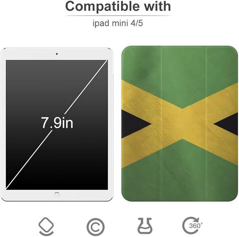 علبة جامايكية متموجة في جامايكا مع حامل قلم رفيع الخفيف الوزن المتوافق مع iPad mini 4/5/6 mini6 （8.3in） in Kuwait