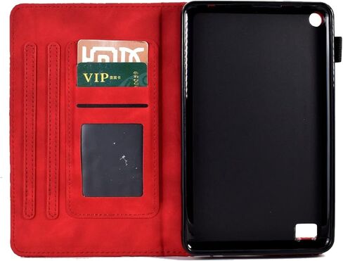 Tablet Travel متوافق مع Kindle Fire 7 2019/2017/2015 حالة جلدية 7 بوصة ، حريق Case 7 (9./7/5) غطاء وقائي مقاوم للمنزل مع فتحة بطاقة/أوتوماتيكي in Kuwait