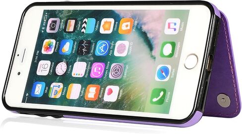 علبة الهاتف لـ iPhone 7Plus 8Plus 7/8 بالإضافة إلى حامي الشاشة الزجاجية المقسى وحامل البطاقة محفظة محفظة ، غطاء خلايا جلدية in Kuwait