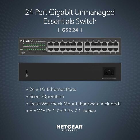 مفتاح غيغابت إيثرنت غير مدارة من 5 منافذ (GS305) - مركز الشبكة الرئيسية، موزع إيثرنت مكتبي، التوصيل والتشغيل، غطاء معدني بدون مراحة، سطح المكتب أو التركيب على الحائط in Kuwait