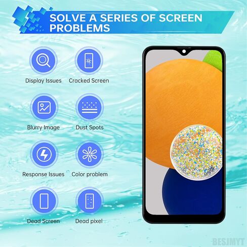 لاستبدال شاشة Samsung Galaxy A13 مع إطار LCD Display Discitizer Full Assembly Fix Fix مع أدوات الإصلاح مجموعة SM-A135U SM-A135U1 in Kuwait
