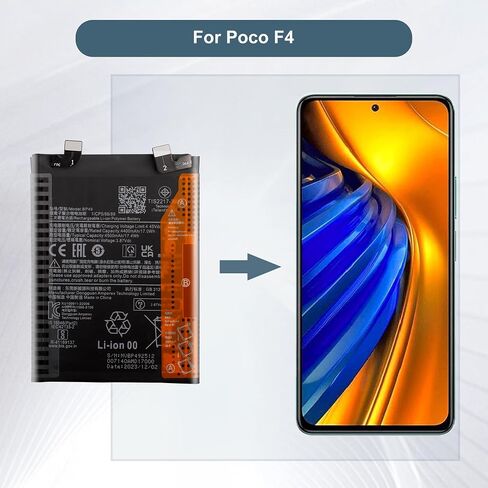 استبدال البطارية BP49 متوافقة مع Xiaomi Poco F4 مع الأدوات in Saudi Arabia