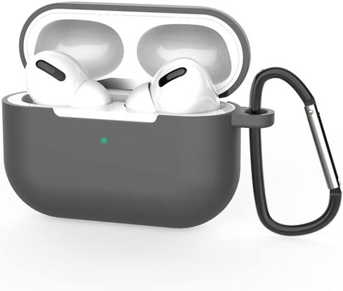 Airpods Pro Generation Case Cover: Apple Airpods Pro 1st Generation Case Soft Silicone Protective Cover with Keychain Hook Airpods Pro 1st Gen Case Cover Protector with Dust Plug (Peach Pink) in Kuwait