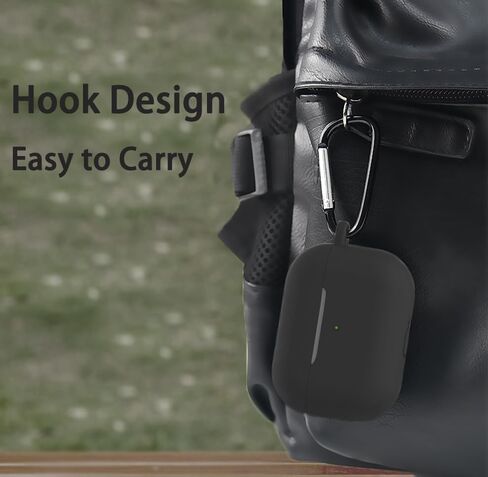 Airpods Pro Generation Case Cover: Apple Airpods Pro 1st Generation Case Soft Silicone Protective Cover with Keychain Hook Airpods Pro 1st Gen Case Cover Protector with Dust Plug (Peach Pink) in Kuwait