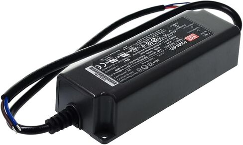 Mean Well PWM 60W 12V 5A LED Driver， PWM-60-12 AC-DC Constant Voltage PWM Output Switching Power Supply Converter Transformer with IP67, PFC, 3 in 1 Dimming, Plastic Case in Saudi Arabia