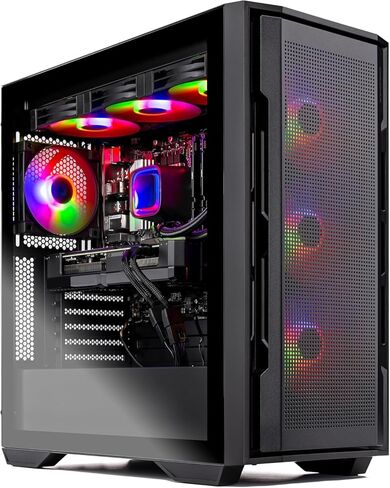 Skytech Rampage Gaming PC سطح مكتب ، Intel i7 13700f 2.1 GHz (5.1GHz Turbo Boost) ، NVIDIA RTX 5070 12GB GDDR7 ، 1TB Gen4 SSD ، 32GB DDR5 RAM 6000 RGB ، 850W GOLD PSU ، 360MM ARGB AIO ، WI-FI. in Kuwait