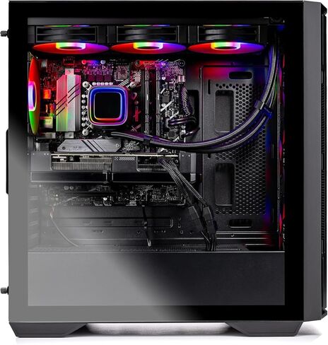 Skytech Rampage Gaming PC سطح مكتب ، Intel i7 13700f 2.1 GHz (5.1GHz Turbo Boost) ، NVIDIA RTX 5070 12GB GDDR7 ، 1TB Gen4 SSD ، 32GB DDR5 RAM 6000 RGB ، 850W GOLD PSU ، 360MM ARGB AIO ، WI-FI. in Kuwait