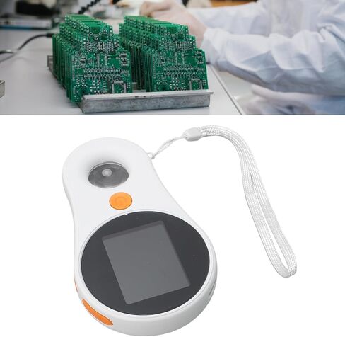 500X Handheld Macro Microscope with 8 LEDs, 2MP Lens, Fixed Focus, 2.0 Inch Color Screen - Portable Magnifying Glass for Detailed Observation (White) in Kuwait