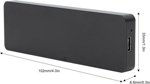 Zyyini M.2 NGFF SSD العلبة ، USB3.1 10 جيجابت في الثانية عالي السرعة SATA B المفتاح SSD العلبة الخارجية مع النوع C A من النوع C كابل بيانات الرأس المزدوج ، لـ M.2 NGFF SATA 2230 2260 2280 SSD (ZYYINIFI62Y5ON7C-13) in Kuwait