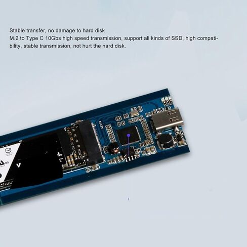Zyyini M.2 NGFF SSD العلبة ، USB3.1 10 جيجابت في الثانية عالي السرعة SATA B المفتاح SSD العلبة الخارجية مع النوع C A من النوع C كابل بيانات الرأس المزدوج ، لـ M.2 NGFF SATA 2230 2260 2280 SSD (ZYYINIFI62Y5ON7C-13) in Kuwait