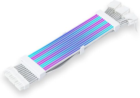 2x8 Pin RGB GPU Cable, PCIE RGB PSU Cables 5V 3Pin ARGB Graphics Card Power Supply Extension,for PC Build,Four Sides Lighting Strips. in Saudi Arabia