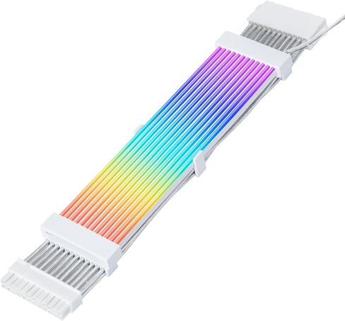 2x8 Pin RGB GPU Cable, PCIE RGB PSU Cables 5V 3Pin ARGB Graphics Card Power Supply Extension,for PC Build,Four Sides Lighting Strips. in Saudi Arabia