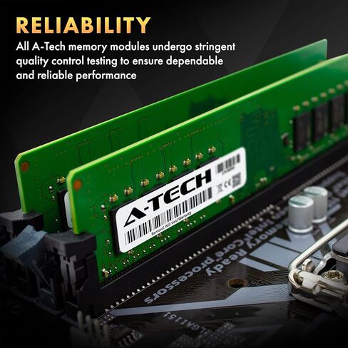 A-Tech 16GB RAM استبدال CORSAIR CMK32GX4M2A2666C16 | DDR4 2666MHz PC4-21300 DIMM 2RX8 1.2V 288-PIN وحدة سطح المكتب غير ECC (CMK32GX4M2A2666C16-ATC) in Saudi Arabia