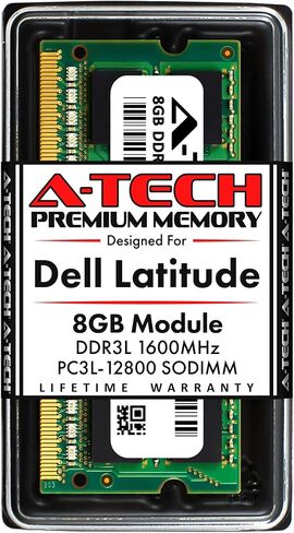 A-Tech 8GB RAM لـ Dell Latitude 3540 ، 3440 ، 3340 | DDR3/DDR3L 1600MHz SODIMM PC3L-12800 وحدة ترقية ذاكرة الكمبيوتر المحمول in Saudi Arabia