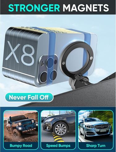 Super Magnets-Magnetic Car Phone Mount, Air Vent Phone Holder Car, Magnetic Car Mount for iPhone 16 15 14 13 14 Pro Max Plus, V-Black in Saudi Arabia