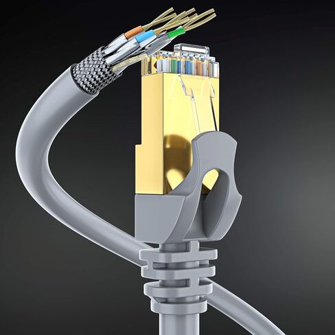 كابل Ethernet CAT7 10 أقدام-6 عبوات رقعة شبكة LAN عالية السرعة ، موصلات مطلية بالذهب RJ45 ، 600 ميجا هرتز ، 10 جيجابت في الثانية-لجهاز التوجيه ، المودم ، الكمبيوتر ، الألعاب ، البث-الأزرق in Kuwait
