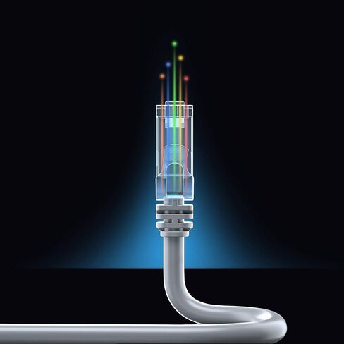 كابل Ethernet CAT7 10 أقدام-6 عبوات رقعة شبكة LAN عالية السرعة ، موصلات مطلية بالذهب RJ45 ، 600 ميجا هرتز ، 10 جيجابت في الثانية-لجهاز التوجيه ، المودم ، الكمبيوتر ، الألعاب ، البث-الأزرق in Kuwait