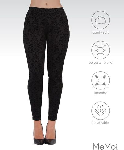 MeMoi Velvet Glory Damask Leggings in Saudi Arabia