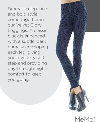 MeMoi Velvet Glory Damask Leggings in Saudi Arabia