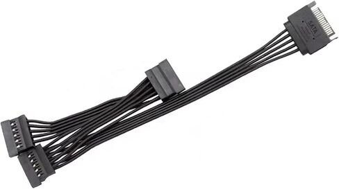 5 سلك Sata 15pin ذكر إلى كابل تمديد الإناث 1 إلى 1 2 3 4 5 6 لحبل طاقة واجهة القرص الثابت للكمبيوتر (من 1 إلى 4) in Saudi Arabia