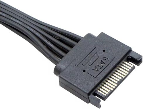 5 سلك Sata 15pin ذكر إلى كابل تمديد الإناث 1 إلى 1 2 3 4 5 6 لحبل طاقة واجهة القرص الثابت للكمبيوتر (من 1 إلى 4) in Saudi Arabia